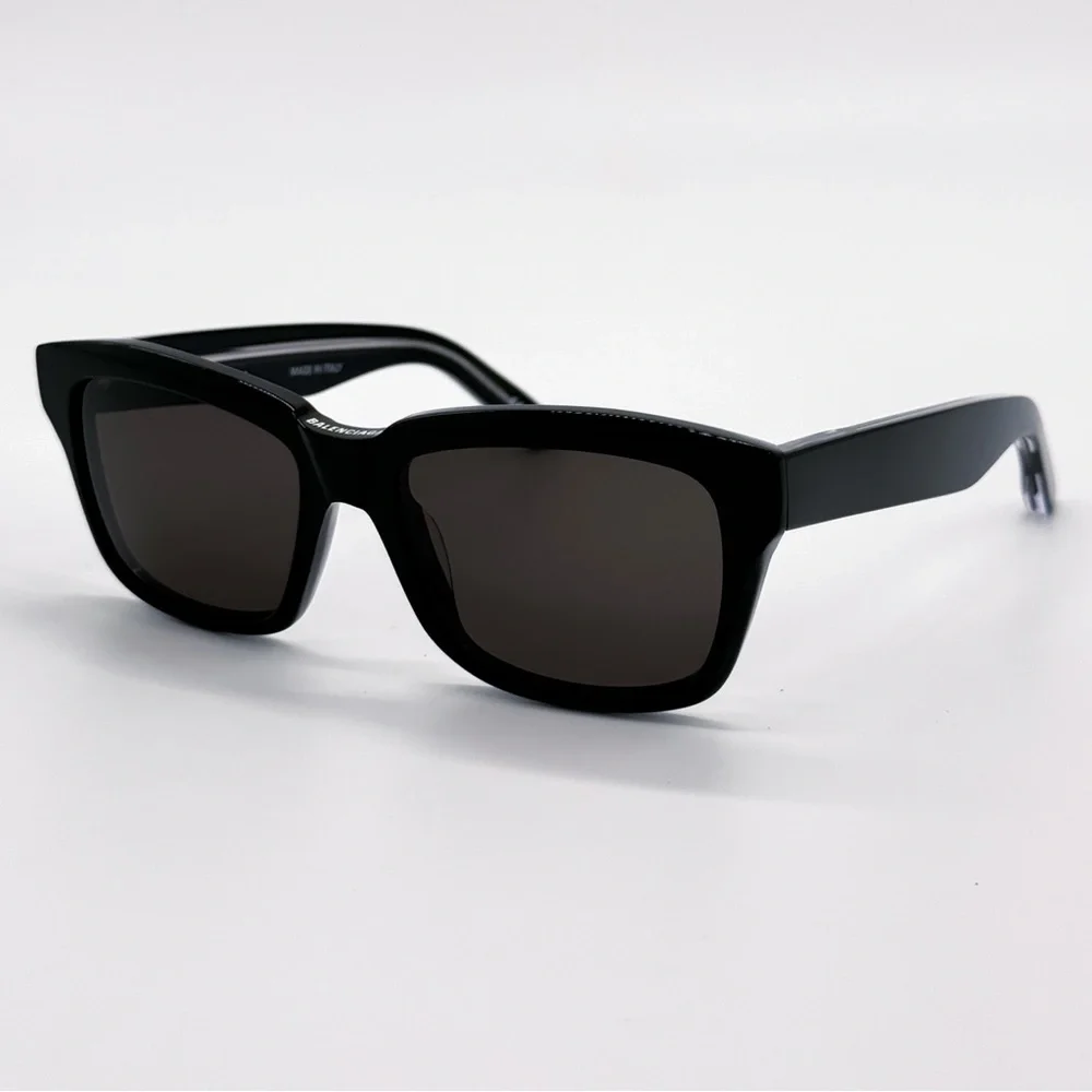 NEW BALENCIAGA BB0346S 001 SQUARE BLACK GREY UNISEX SUNGLASSES BALENCIAGA